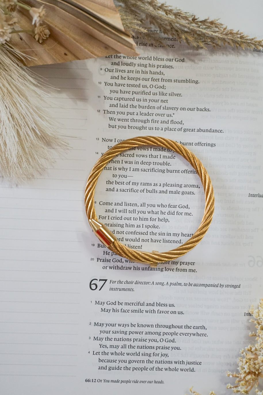 18k Gold Pvd Nail Bangle Bracelet