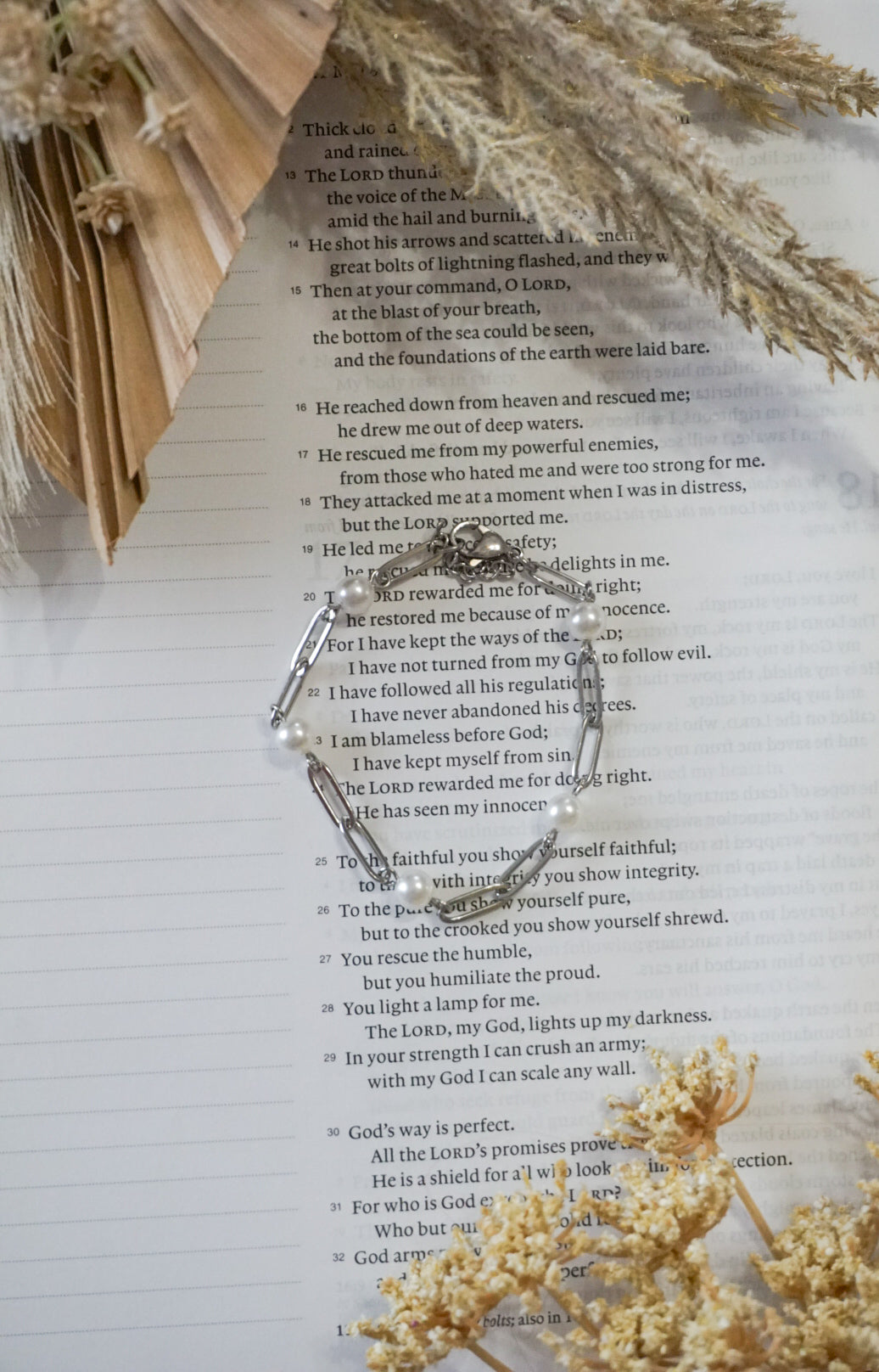 316 Stainless Steel Pearl Paperclip Bracelet