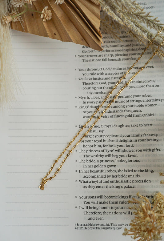 18k Gold Pvd Satellite Necklace
