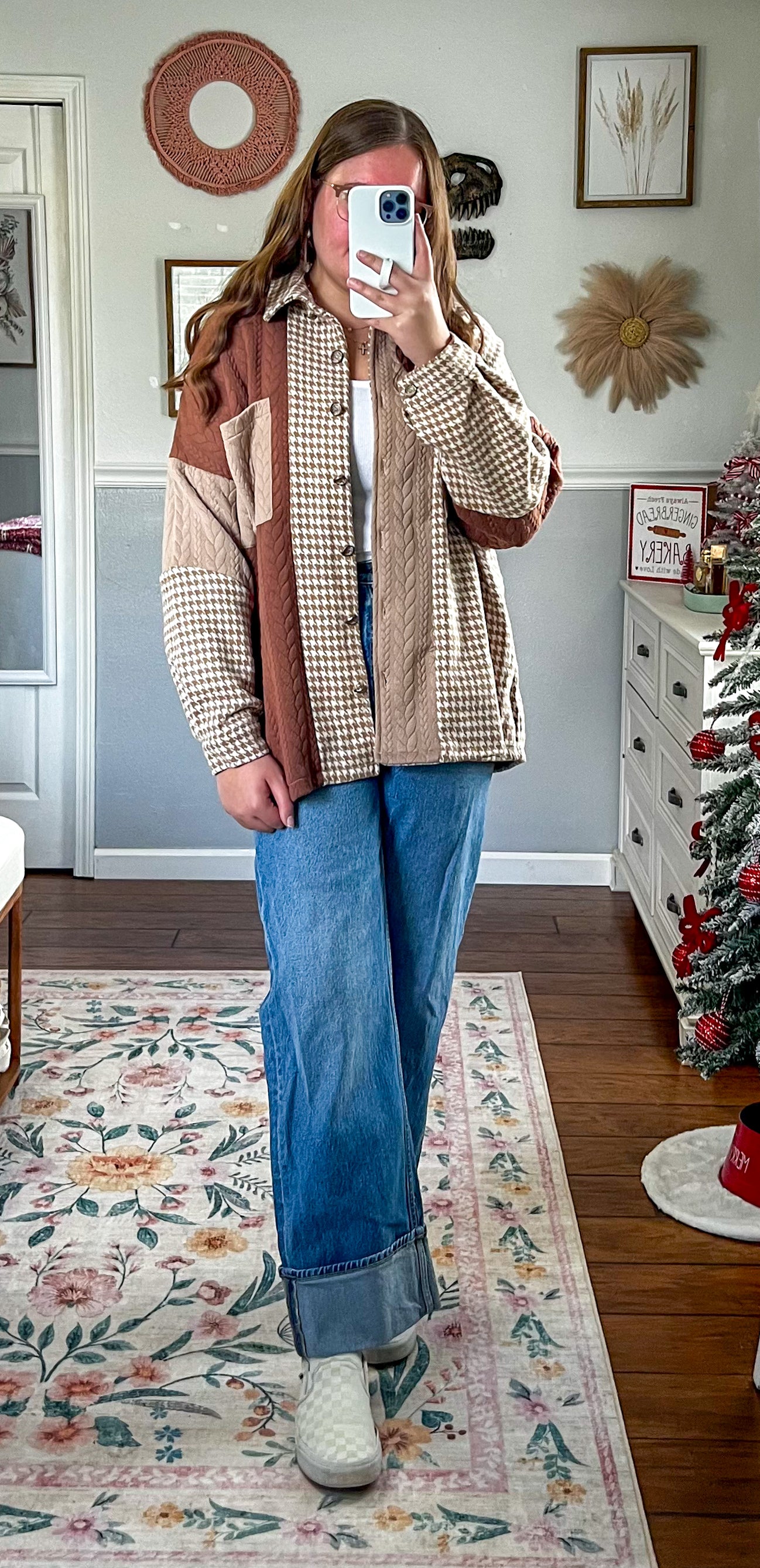 The He Provides Us Comfort Shacket